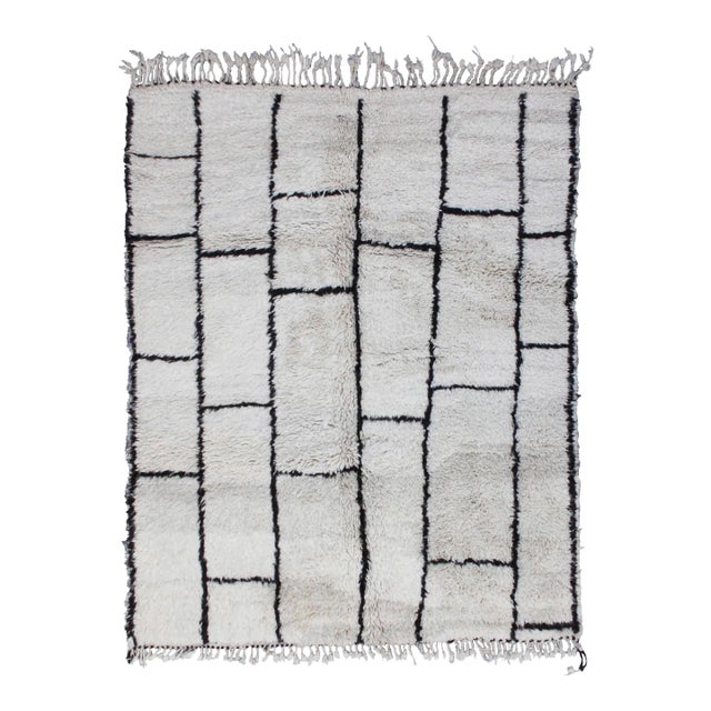 Late 20th Century Vintage Moroccan Rug - 5'4" X 6'8" For Sale