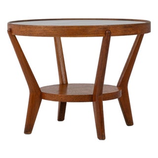 19th Century Czechia Art Deco Tan Wood Coffee Table For Sale