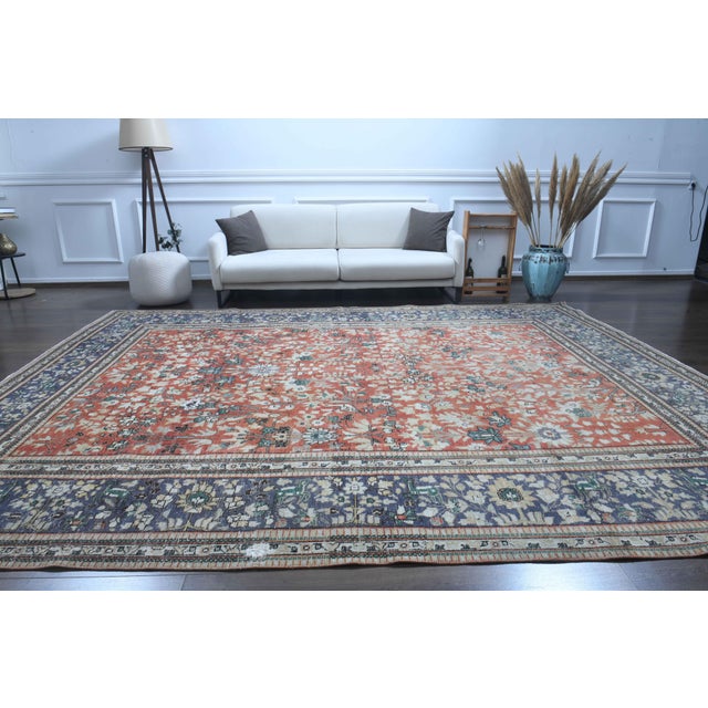 Vintage Persian Hand-Knotted area rug is a semi-antique vintage area rug. The '70s Eastern region of Anatolian's unique...