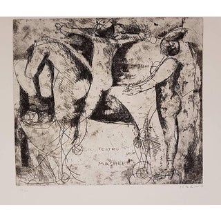 Marino Marini, The Theater of Masks Edition of 75, 1950s, Etching For Sale