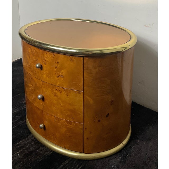 Green Mirrored Bedside Table, 1970s For Sale - Image 8 of 16