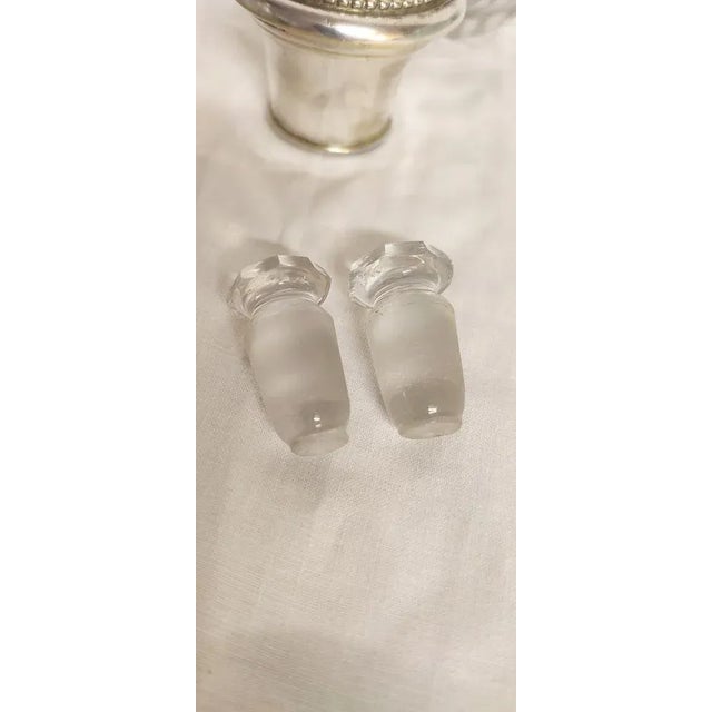 French Crystal Bathroom Set, 1940s, Set of 3 For Sale - Image 10 of 14