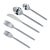 Sleek stainless steel meets subtle ribbed detailing in this five-piece flatware set designed for one complete place...