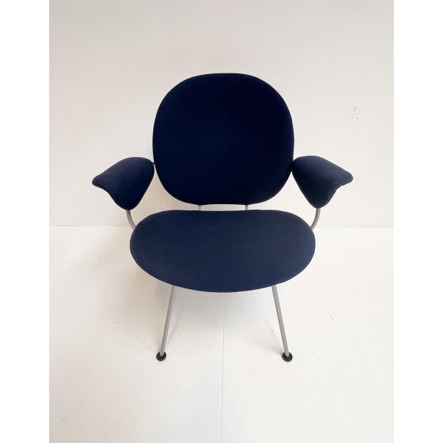 Dark Bleu Kembo Armchair by W.H. Gispen for Kembo, 2003 For Sale - Image 6 of 18
