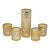 1960s Imperial Glass Shoji Trellis 22 Carat Gold Plated Bud Vase Cocktail Glasses Mixer Set - Set of 5 For Sale