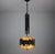 Brutalist Metal and Textured Amber Glass Pendant Lamp, Germany, 1970s For Sale - Image 6 of 12