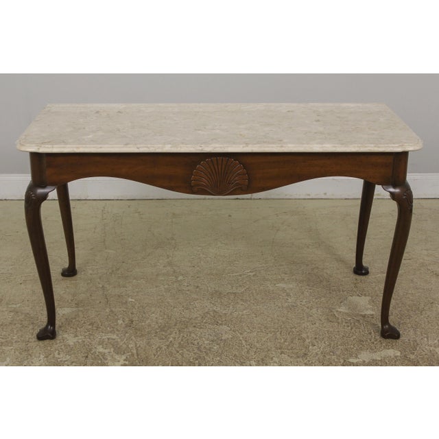 Kittinger Colonial Williamsburg Cw-155 Marble Top Table For Sale - Image 13 of 13