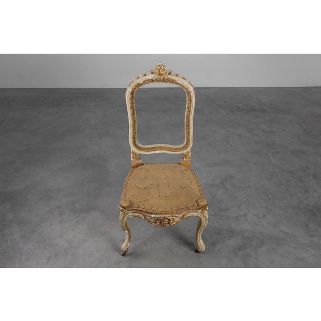French Louis XV Chairs in Carved Wood, Set of 2 For Sale - Image 9 of 11