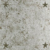 Schumacher X Miles Redd Glass Paneling Wallpaper in Silver For Sale