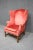 Baker Furniture Chippendale Style Wingback Chair *Red Mohair with nailhead trim