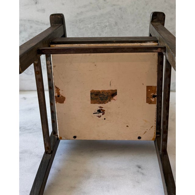 Brown Vintage Child's Arts and Crafts Armchair With Music Box For Sale - Image 8 of 9