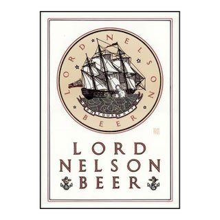 Vintage David Lance Goines, Rare Early "Lord Nelson Beer" Poster For Sale
