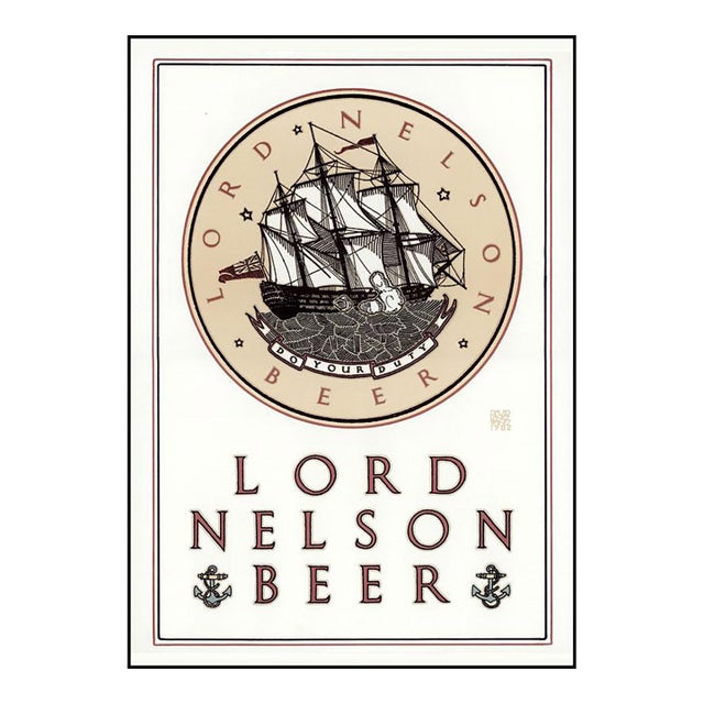 Vintage David Lance Goines, Rare Early "Lord Nelson Beer" Poster For Sale