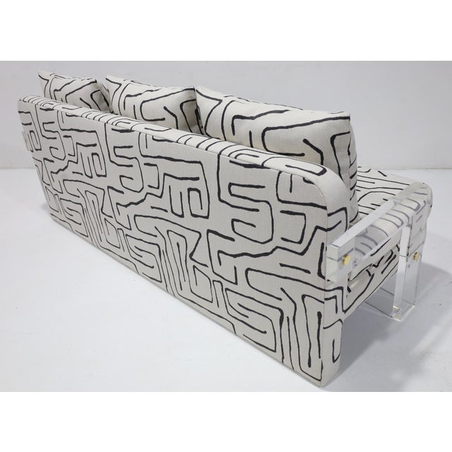 Metal Pair of Vladimir Kagan Sofas Newly Upholstered For Sale - Image 7 of 12