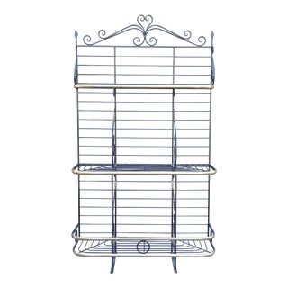 Large French Iron & Brass Baker's Boulangerie Rack For Sale