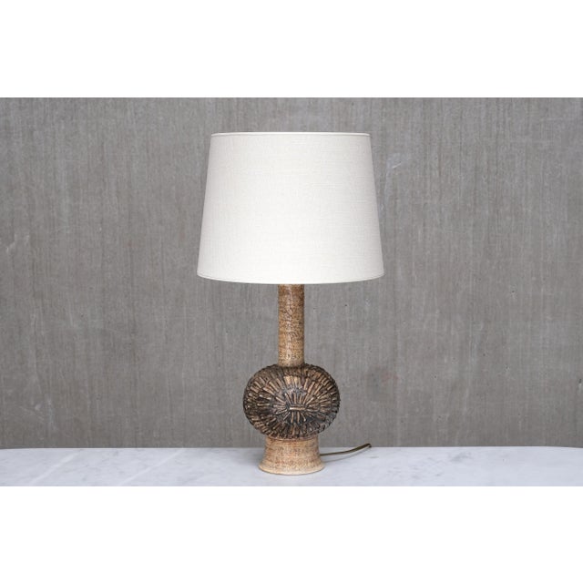 Sculptural Stoneware Table Lamp by Jette Hellerøe for Axella Keramik, Denmark, 1960s For Sale - Image 12 of 12
