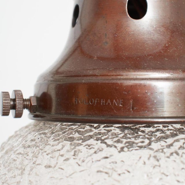 1930s Antique Brass Acorn Pendant Light from Holophane, 1930s For Sale - Image 5 of 6