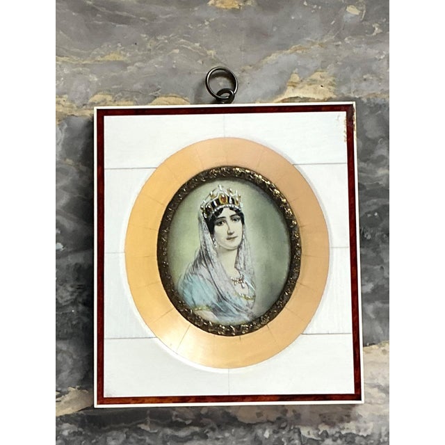 Vintage German Miniature Portrait For Sale In West Palm - Image 6 of 18