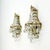 Traditional French Empire Style Brass & Crystal Wall Sconces, 1930s, Set of 2 For Sale - Image 3 of 7