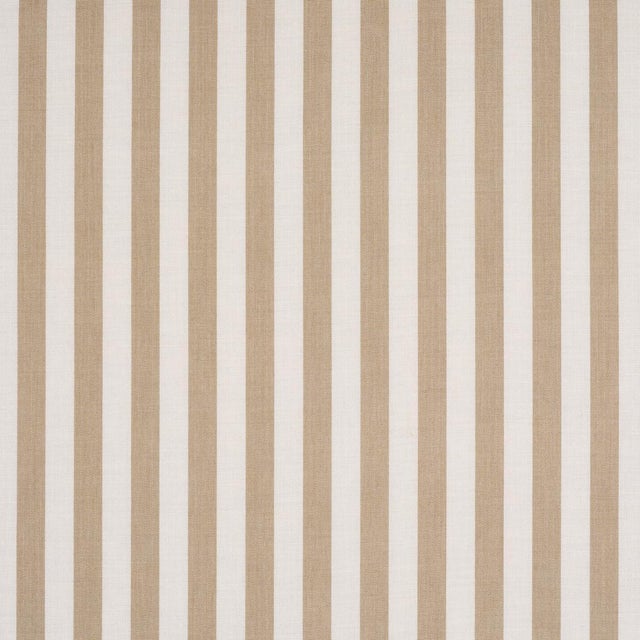 Contemporary SAMPLE - Schumacher Hanson Indoor/Outdoor Stripe Fabric In Sand For Sale - Image 3 of 4