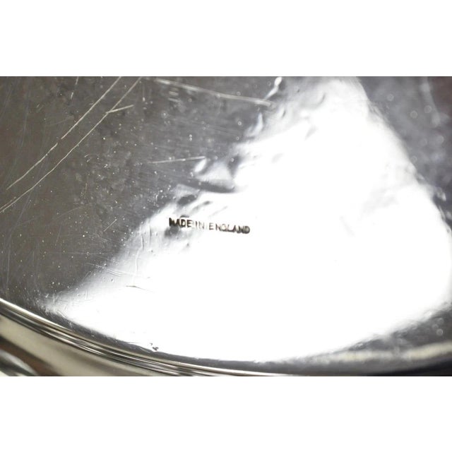 Antique Victorian English Sheffield Ornate Oval Footed Serving Platter Bar Tray For Sale - Image 9 of 11