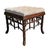2000 - 2009 Regency Style Faux Bamboo Cut Velvet Upholstered Footstool For Sale - Image 5 of 6