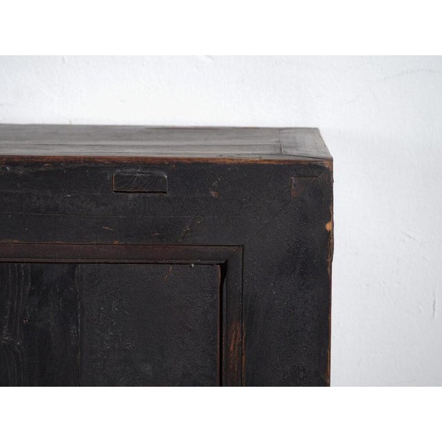 Wood Antique Black Painted Sideboard For Sale - Image 7 of 13