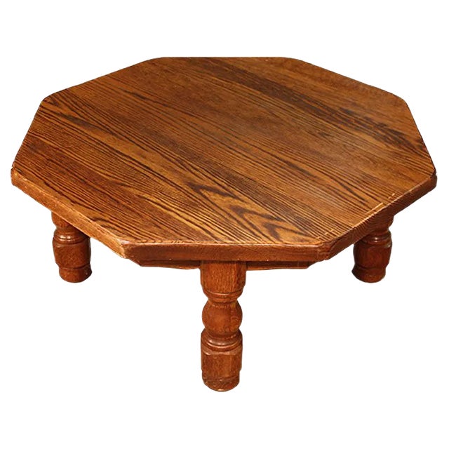 Dutch Carved Oak Coffee Table, 1960s For Sale