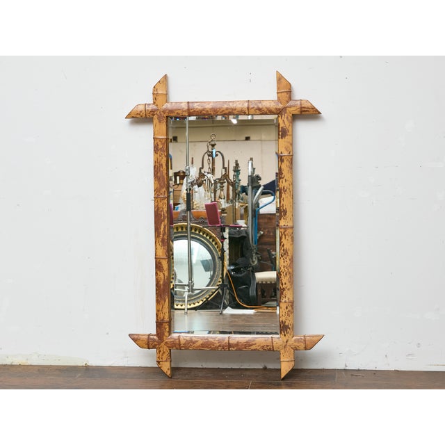 Late 20th Century Harrison Van Horn Faux Bamboo Mirror, 20th Century, Handcrafted Elegance For Sale - Image 5 of 12