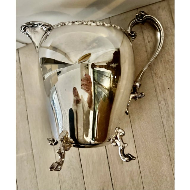 English Mid 20th Century Silver-Plate Water Pitcher For Sale - Image 3 of 4