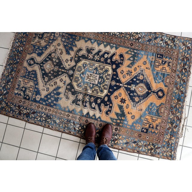 1900 - 1909 1900s, Handmade Antique Caucasian Shirvan Rug 4.1' X 6.2' For Sale - Image 5 of 14