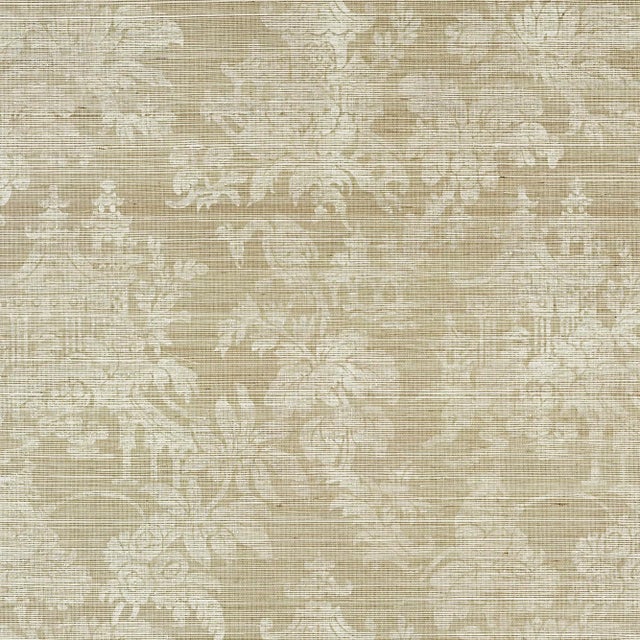 Contemporary Schumacher Brighton Sisal Wallpaper in Fog For Sale - Image 3 of 3