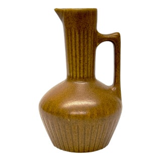 Quintessential MCM Large Ceramic Pitcher by Monmouth Pottery For Sale