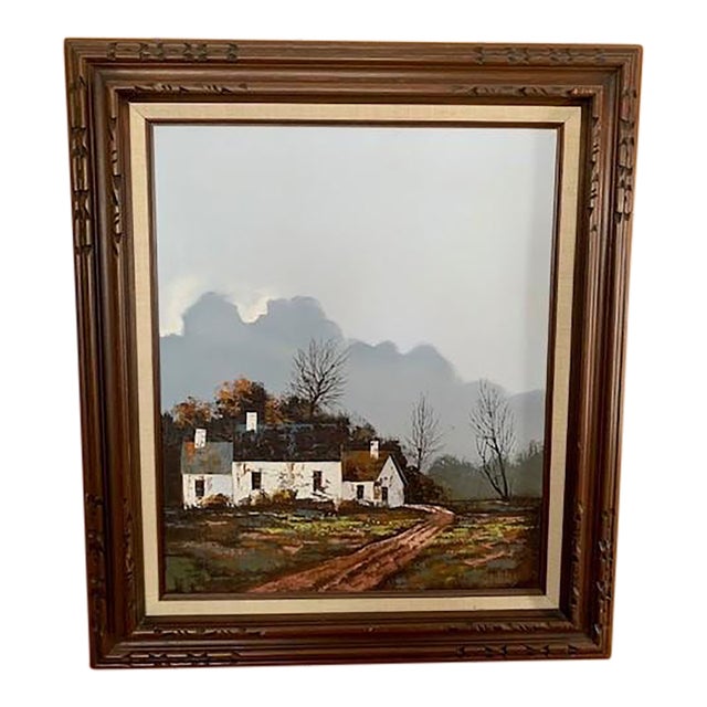 1970s Antonio Candelas Born 1938 Original Framed Oil Landscape For Sale