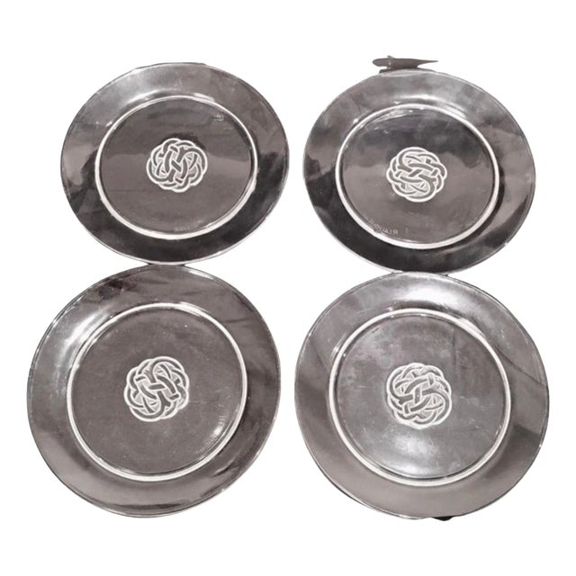 Vintage Art Deco Plates by Rene Lalique, France, 1926, Set of 4 For Sale