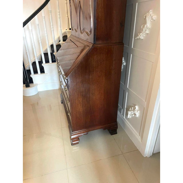 Antique George II Figured Mahogany Bookcase, 1740 For Sale - Image 11 of 18