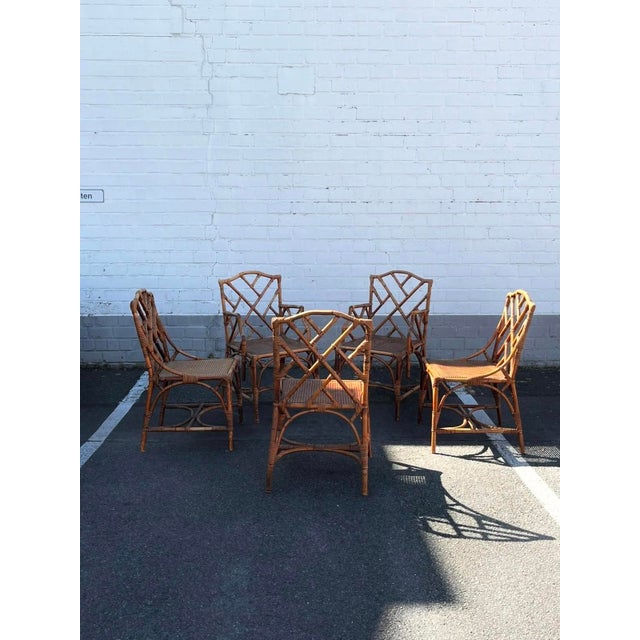 Chippendale Bamboo Dining Set, Italy, 1970s, Set of 6 For Sale - Image 17 of 18