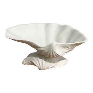 1970s Ceramic Seashell Bowl For Sale