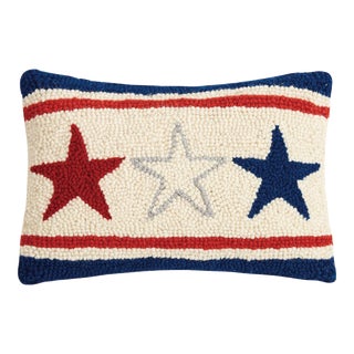 Americana Stars Hook Pillow, 12" x 8" For Sale