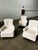 Armchair with Wooden Structure and White Fabric, 1990 For Sale - Image 9 of 9