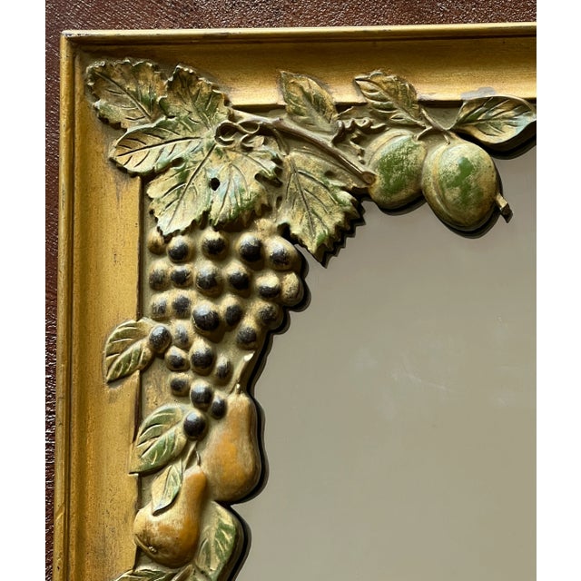 Late 20th Century Wine Country Carved Mirror For Sale - Image 4 of 12