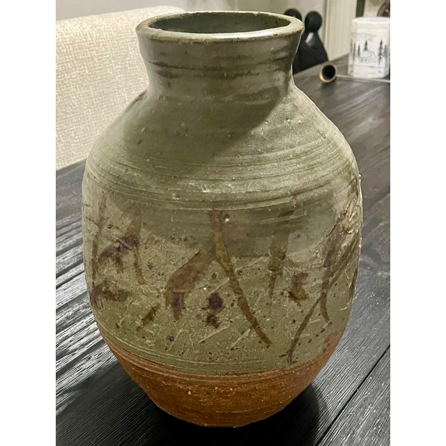 Mid-Century Modern Mid Century Modern Stoneware Pottery Vase, California For Sale - Image 3 of 10