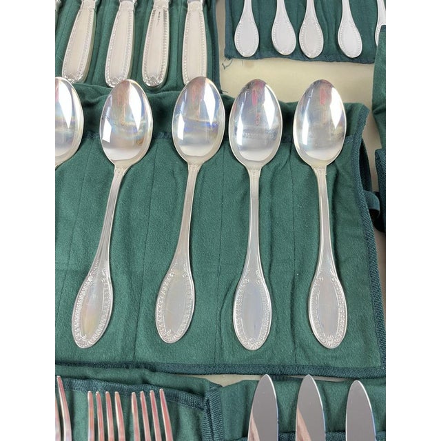 Empire Style Silver Cutlery Set, Italy, 1990s, Set of 101 For Sale - Image 4 of 15
