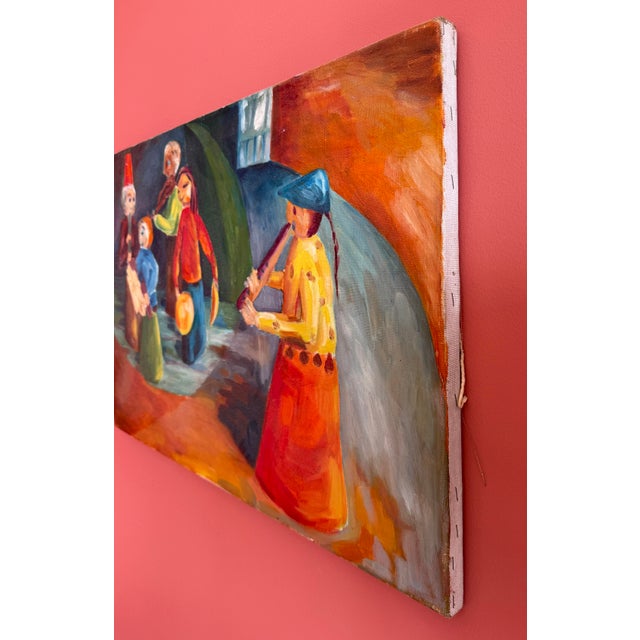 Textile 1960s Whimsical Still Life Painting by French Artist, Marie Laure-Ilie For Sale - Image 7 of 10