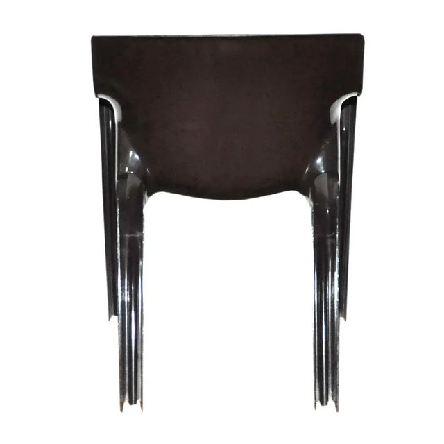 Artemide Brown Gaudi Chair by Vico Magistretti for Artemide, 1970s For Sale - Image 4 of 5