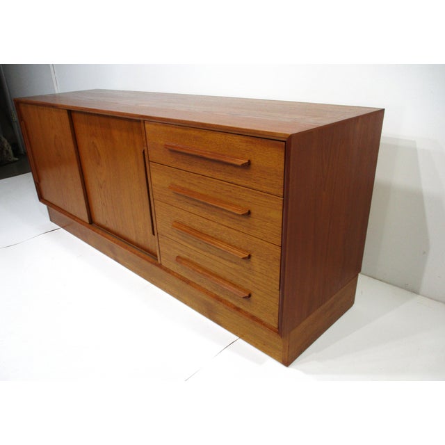 Mid 20th Century Ib Kofod Larsen Teak Credenza Sideboard Denmark For Sale - Image 9 of 12