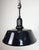 Industrial Black Enamel Factory Lamp with Porcelain Top, 1950s For Sale - Image 6 of 18