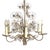 Vintage Brass Lead Crystal Chandelier from Palwa, 1960s For Sale