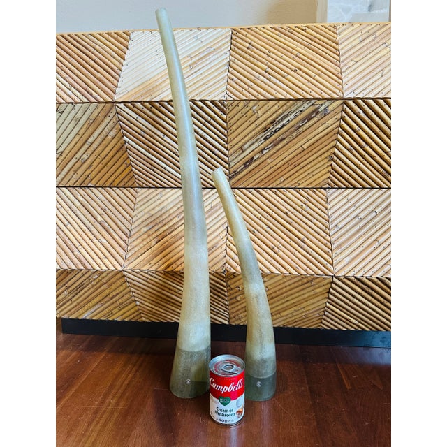 Vintage Made in Spain Modernist Objects With Appearance of Horn by Luisa Robinson - A Pair For Sale - Image 16 of 17