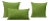 Bamboo Green Outdoor Throw Pillows - Set of 3 For Sale